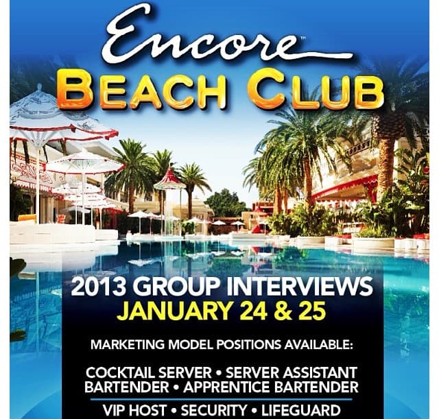 Encore Beach Club Job Fair