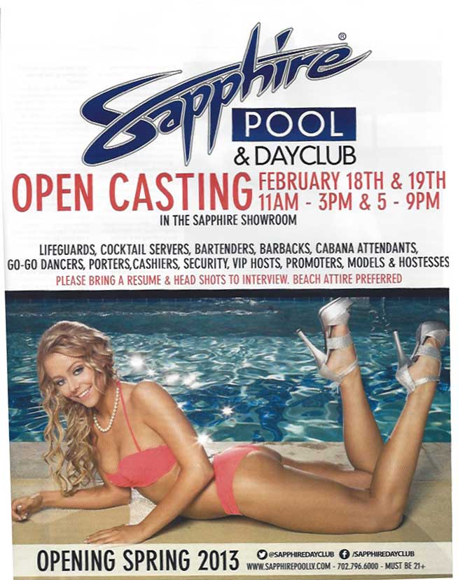 Sapphire Pool Castin