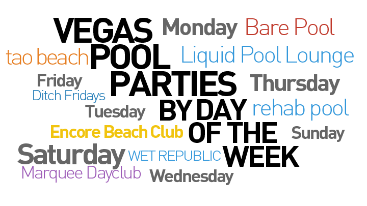 Vegas Pool Parties by Day of Week