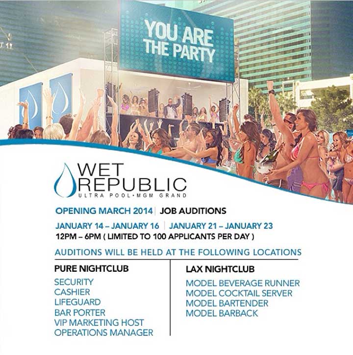 Wet Republic Job Auditions